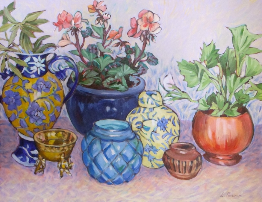 Geranium and Pots