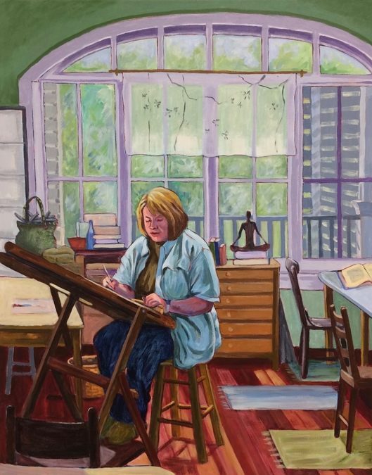 Artist in Her Studio